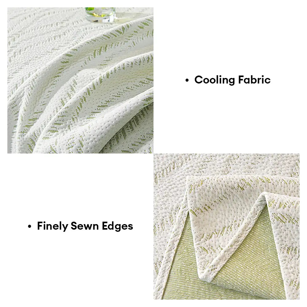 Leaf Pattern Cooling Ice Silk Sofa Protection Large Sofa Throw Blanket Sofa Cover