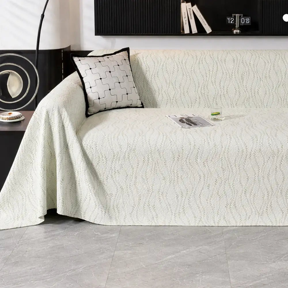 Leaf Pattern Cooling Ice Silk Sofa Protection Large Sofa Throw Blanket Sofa Cover