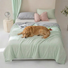 Lightweight Double-Sided Solid Color Cooling Ice Silk Cold Effect Blanket