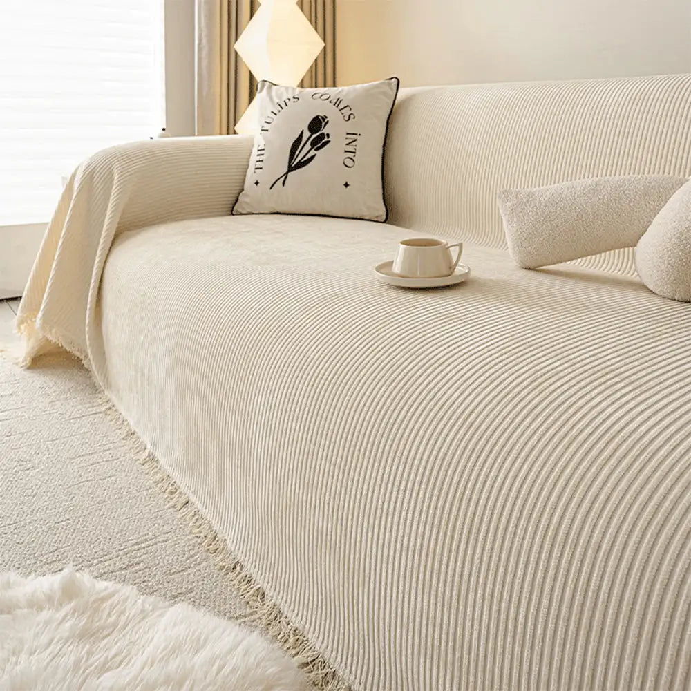 Modern Classic Scratch-Resistant Chenille Sofa Throw Blanket Washable Sofa Cover