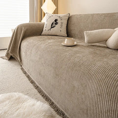 Modern Classic Scratch-Resistant Chenille Sofa Throw Blanket Washable Sofa Cover