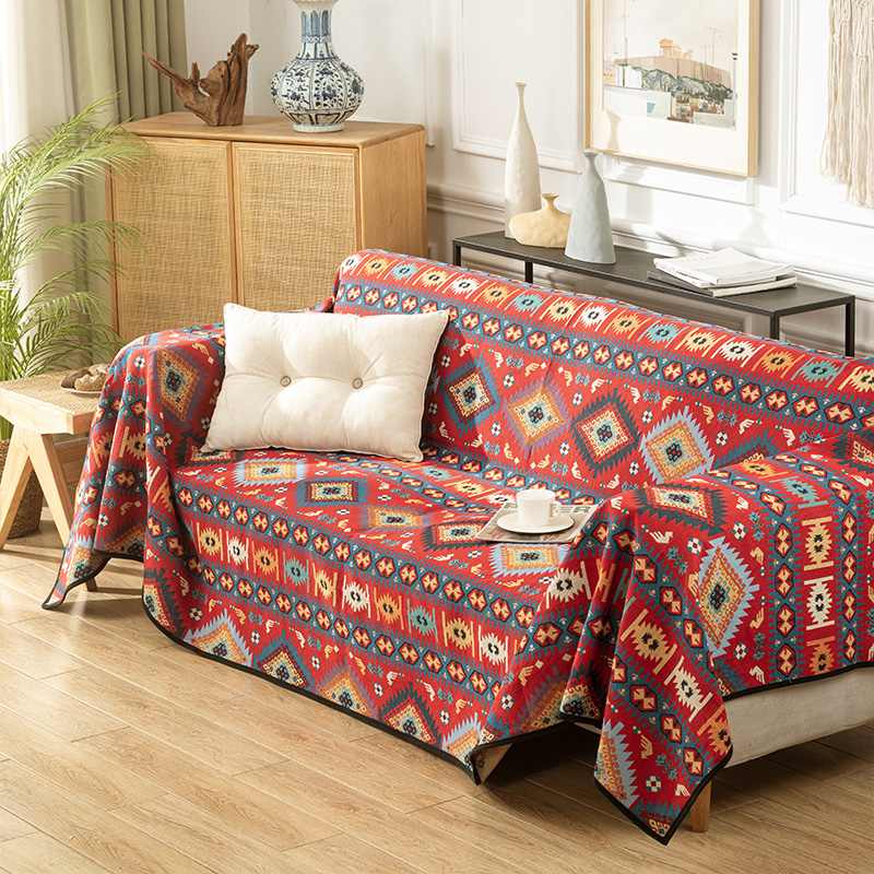 Moroccan Jacquard Multifunctional Throw Blanket Outdoor Garden Sofa Cover Sofa Throws