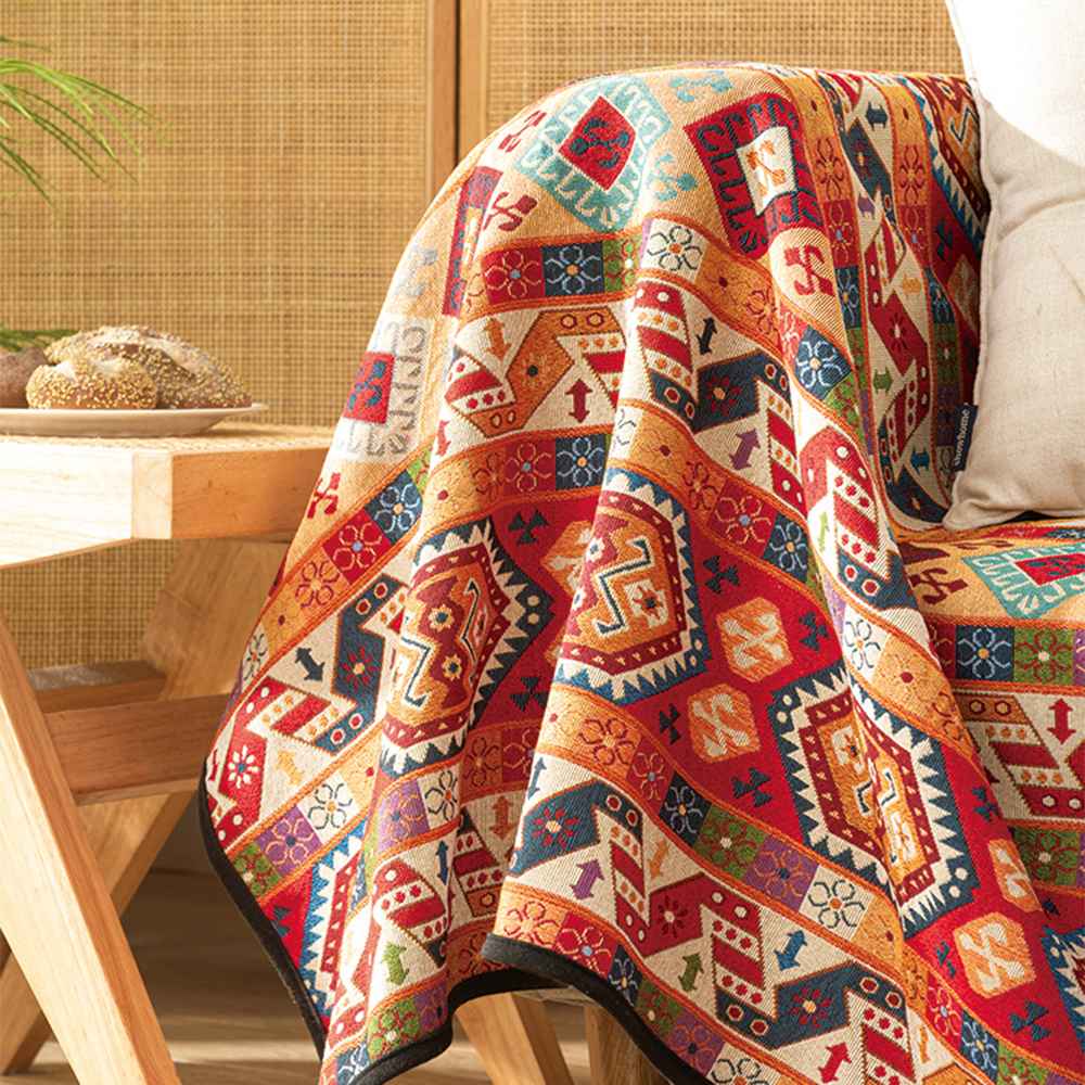 Moroccan Jacquard Multifunctional Throw Blanket Outdoor Garden Sofa Cover Sofa Throws