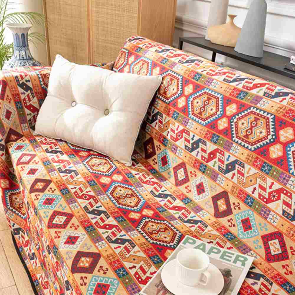 Moroccan Jacquard Multifunctional Throw Blanket Outdoor Garden Sofa Cover Sofa Throws