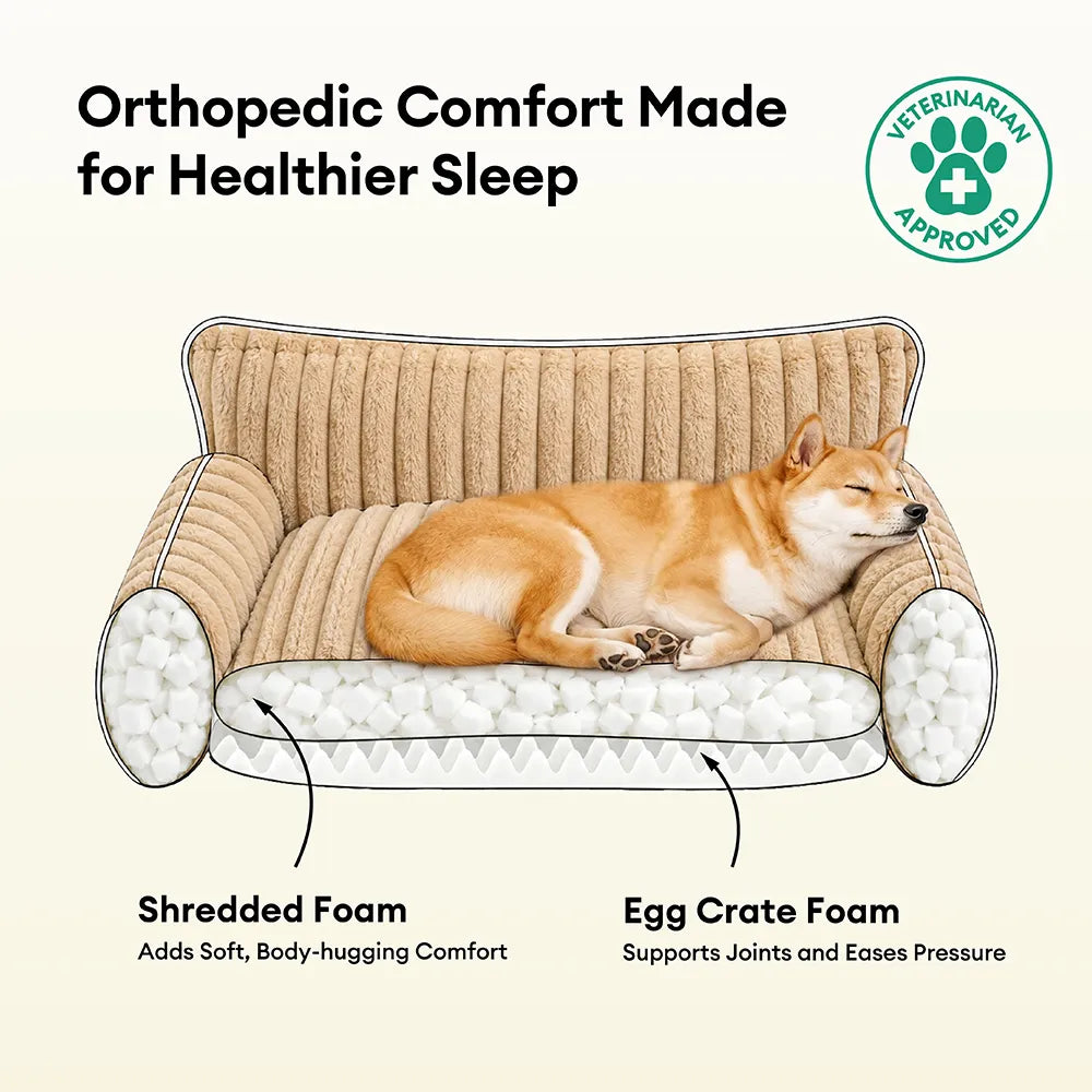 Orthopedic Dog Sofa Bed With Pillow-Snoozy Dream