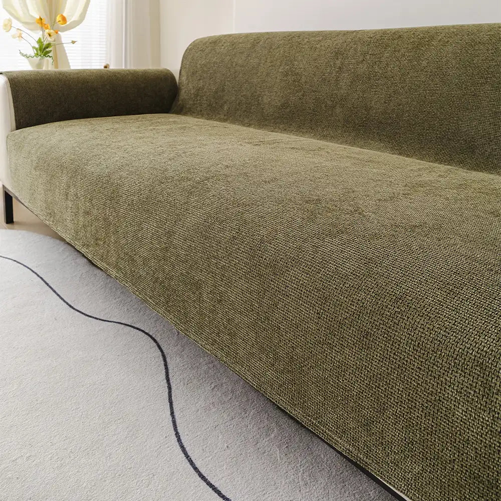 One-Piece Chenille Scratch-Resistant Durable Water-Repellent Stretch  Non-Slip Corner Couch Cover