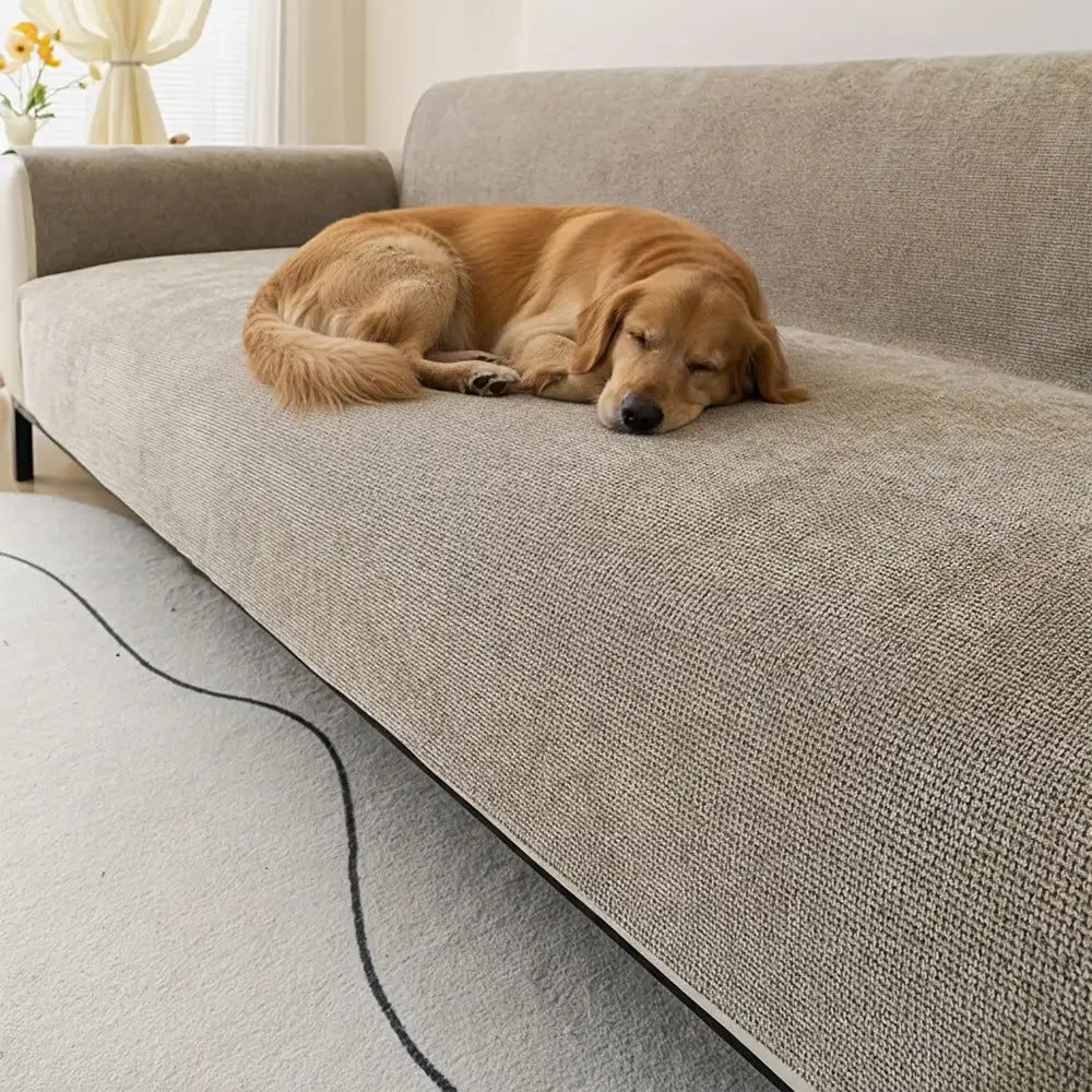 One-Piece Chenille Scratch-Resistant Durable Water-Repellent Stretch  Non-Slip Corner Couch Cover