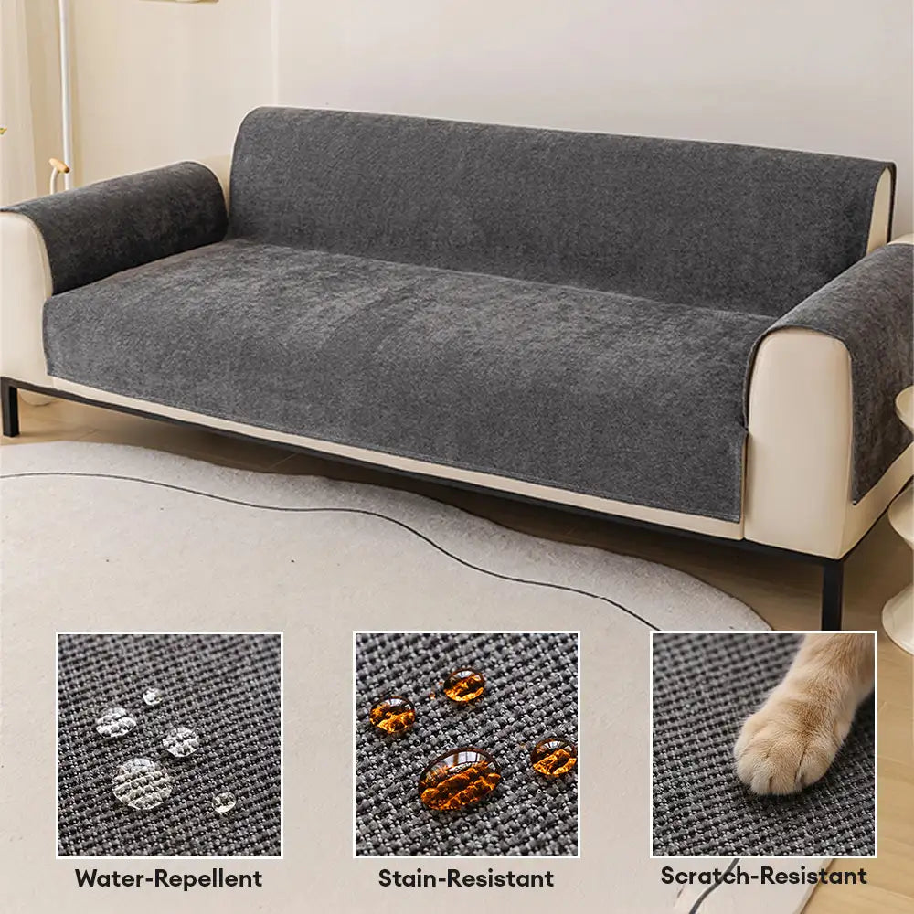 One-Piece Chenille Scratch-Resistant Durable Water-Repellent Stretch  Non-Slip Corner Couch Cover