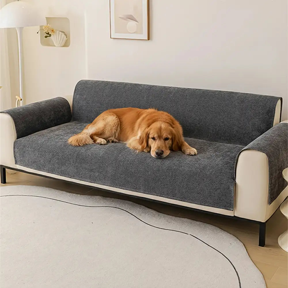 One-Piece Chenille Scratch-Resistant Sofa Covers Durable Water-Repellent Non-Slip Recliner Armchair Covers