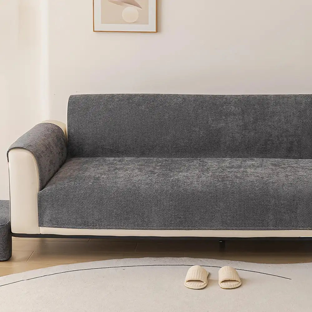 One-Piece Chenille Scratch-Resistant Durable Water-Repellent Stretch  Non-Slip Corner Couch Cover