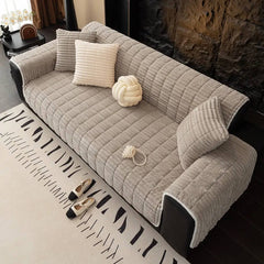 Waterproof One-Piece Cosy Flannel Sofa Protection Non-Slip Sofa Cover