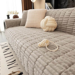 Waterproof One-Piece Cosy Flannel Sofa Protection Non-Slip Sofa Cover