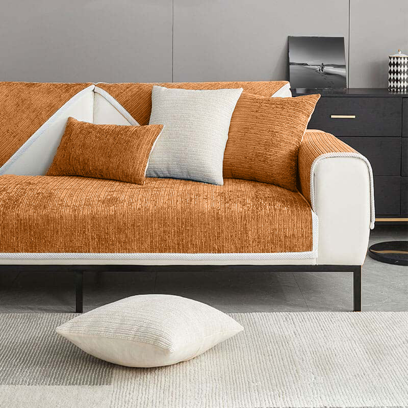 Waterproof Antimicrobial Simple Chenille Fabric Anti-scratch Outdoor Garden Sofa Cover