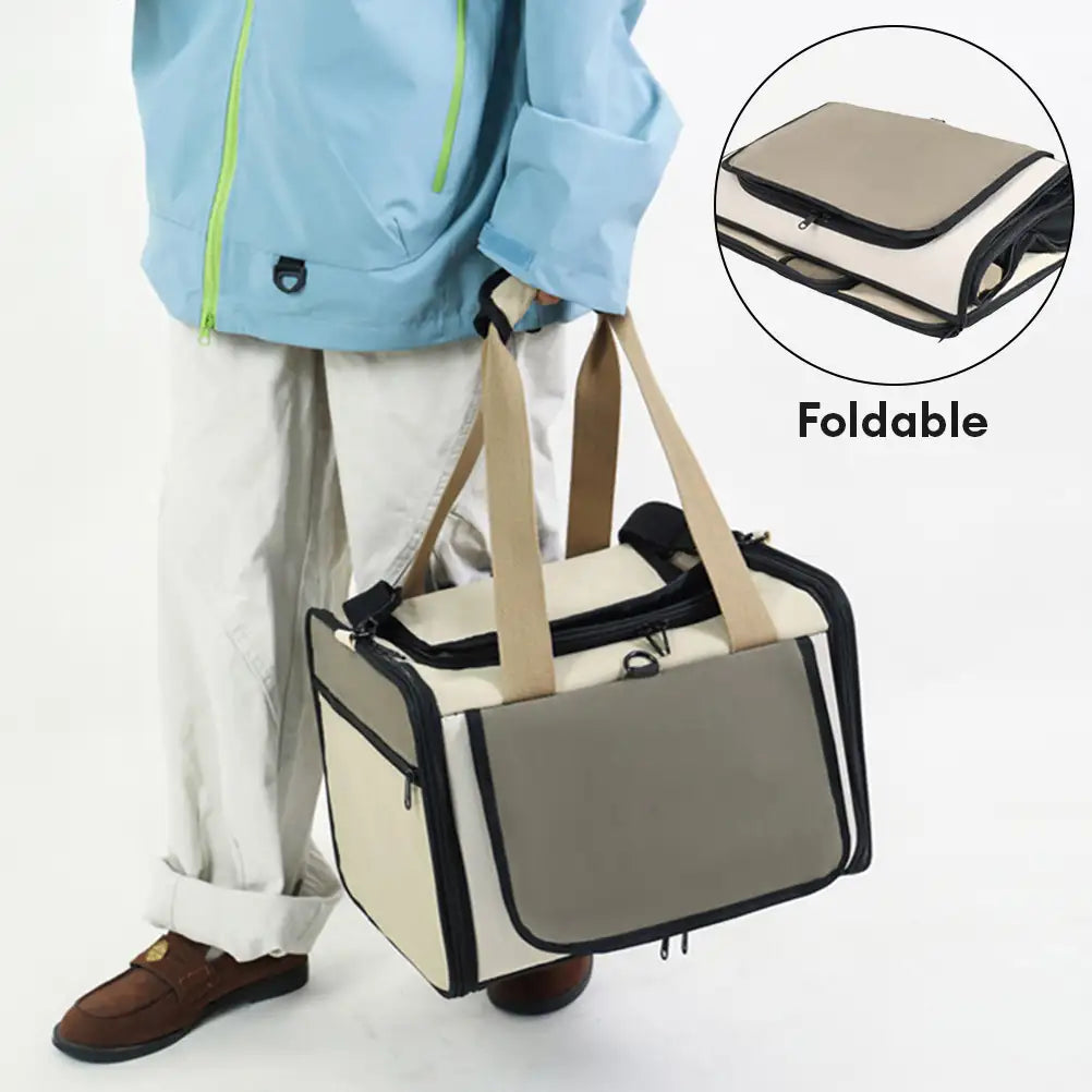 Outdoor Portable Breathable Large-Capacity Expandable Cat Carrier Bag Airline Approved