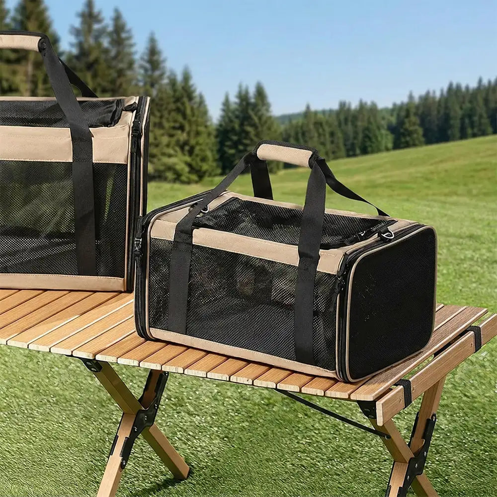 Protable Expandable Breathable Cat Carrier Bag for Travel and Vet