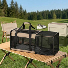 Protable Expandable Breathable Cat Carrier Bag for Travel and Vet