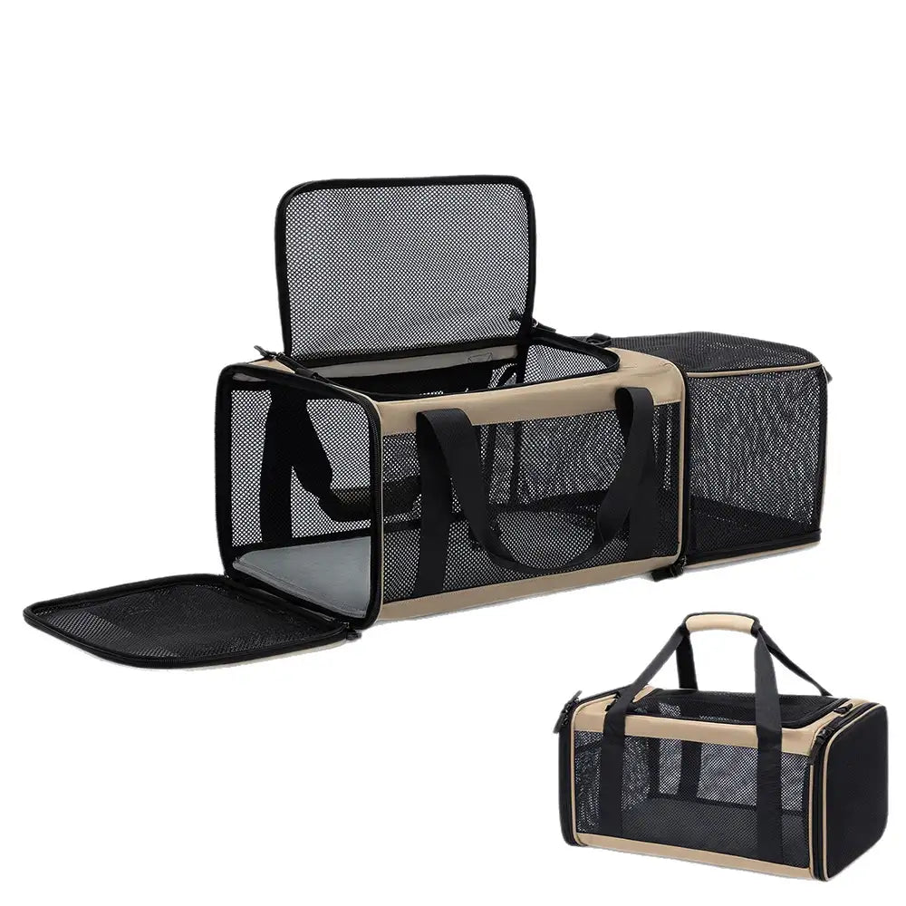 Protable Expandable Breathable Cat Carrier Bag for Travel and Vet