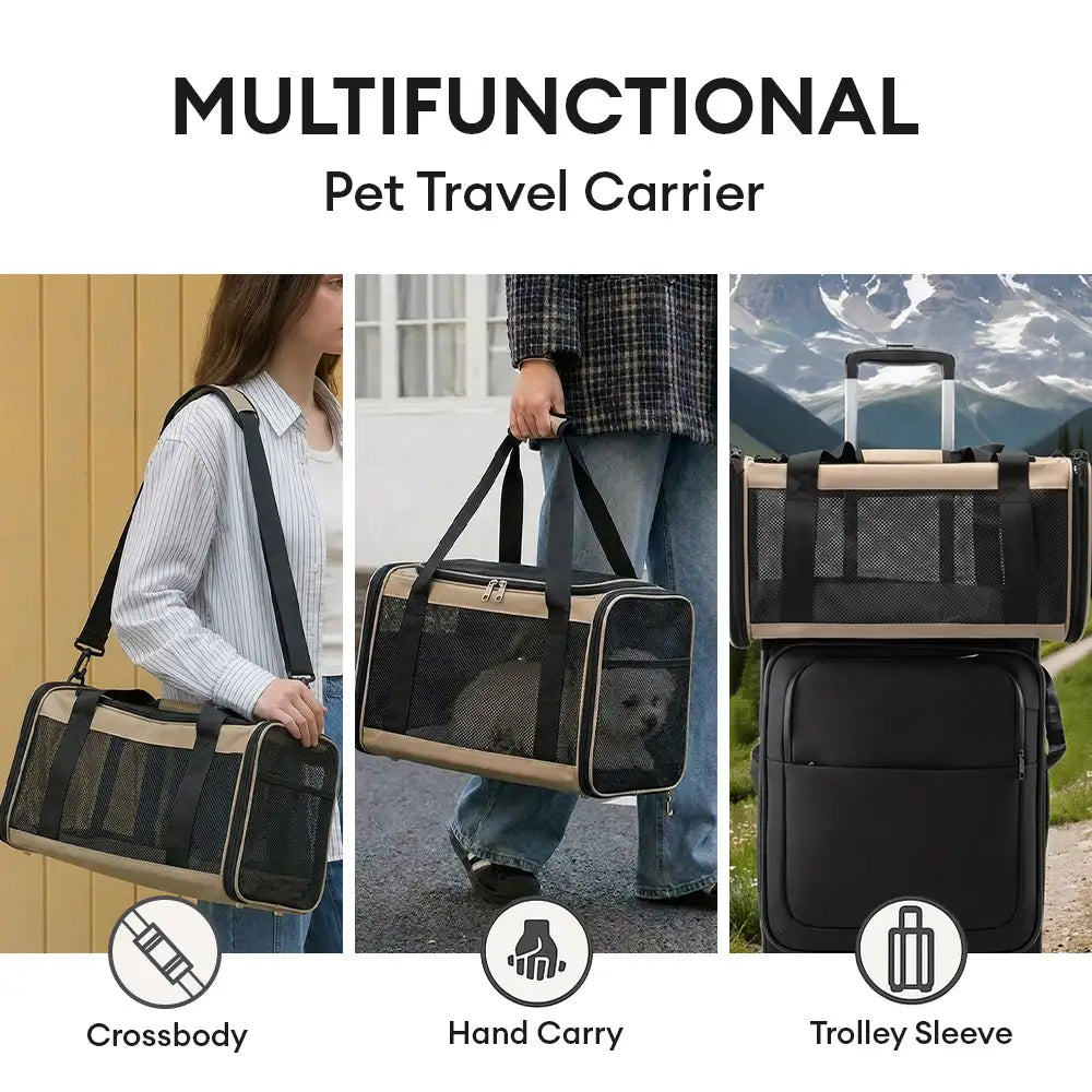 Protable Expandable Breathable Cat Carrier Bag for Travel and Vet