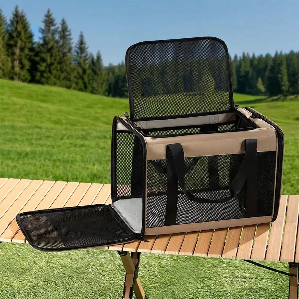 Protable Expandable Breathable Cat Carrier Bag for Travel and Vet