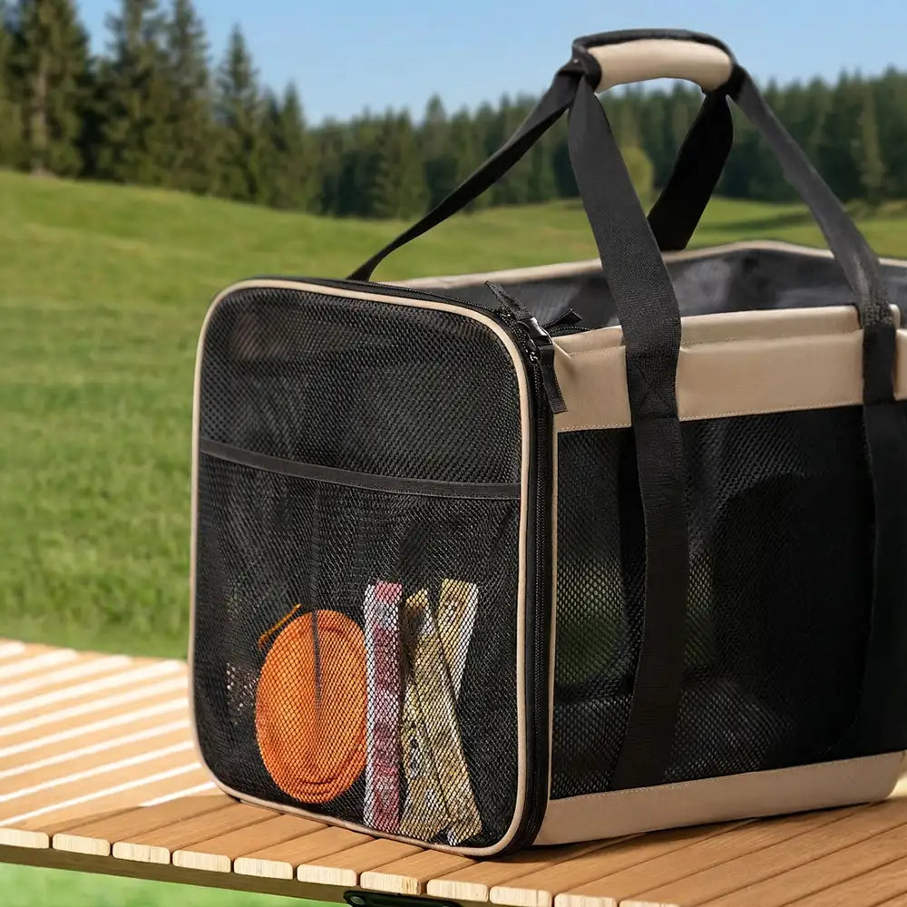 Protable Expandable Breathable Cat Carrier Bag for Travel and Vet