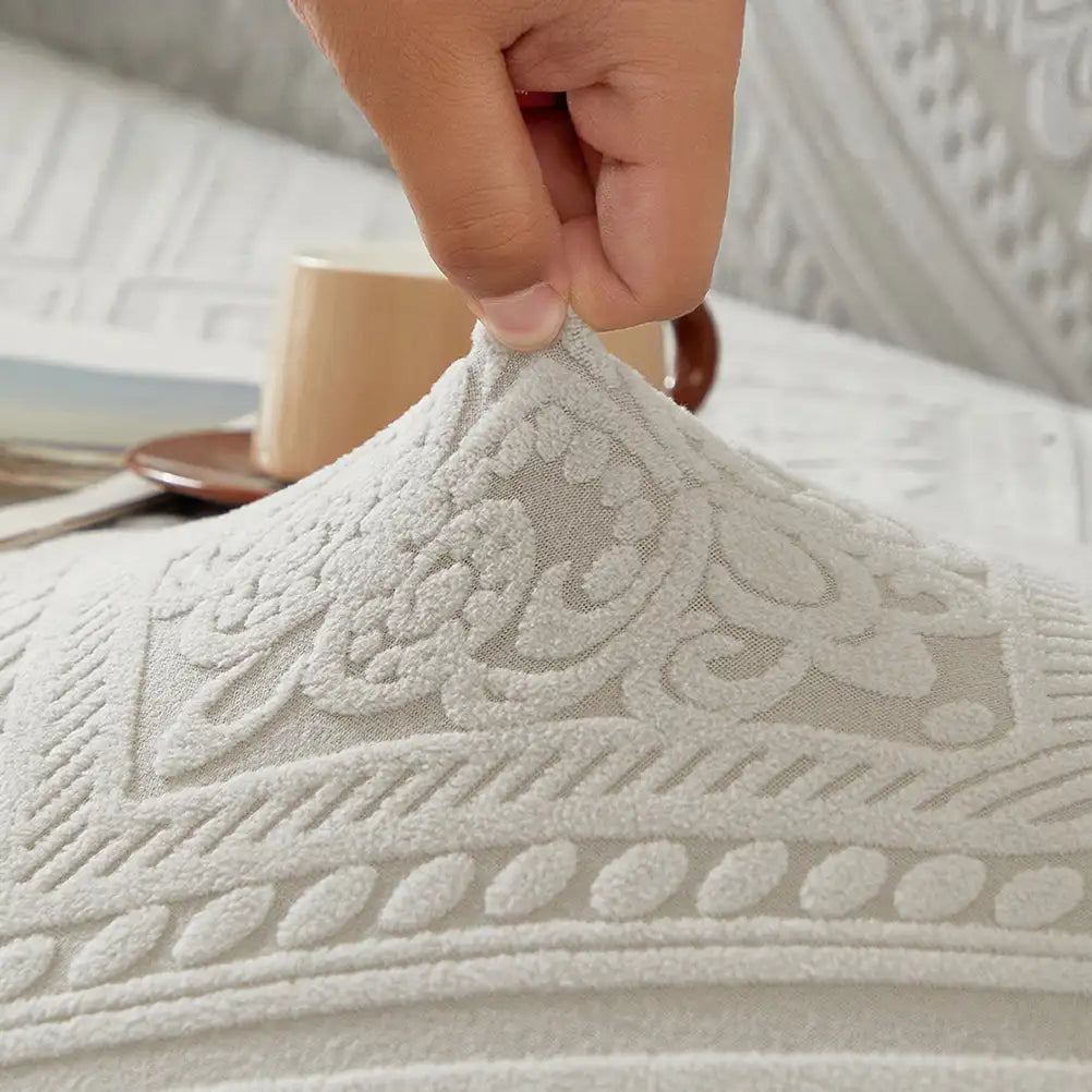 Retro Jacquard Pattern Full-Coverage Sofa Protector Magic Strectch Sofa Cover