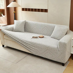 Retro Jacquard Pattern Full-Coverage Sofa Protector Magic Strectch Sofa Cover