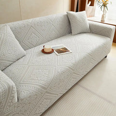 Retro Jacquard Pattern Full-Coverage Sofa Protector Magic Strectch Sofa Cover