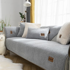 Thick Fuzzy Sherpa Fleece Non-Slip Corner Sofa Cover