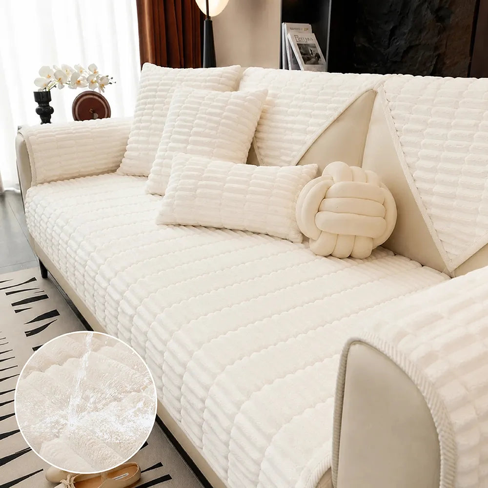 Waterproof Cozy Flannel Sofa Protection Non-Slip Couch Cover