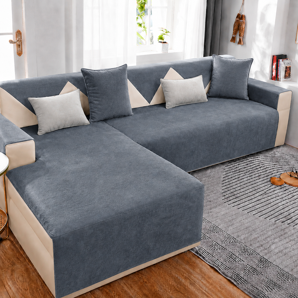 Waterproof All-season Stain-resistant Durable Corner Sofa Cover - Retro