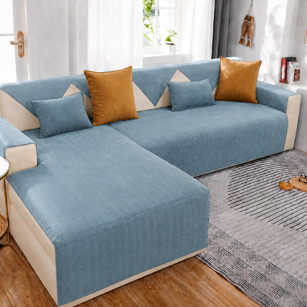 Waterproof All-season Stain-resistant Durable Corner Sofa Cover - Retro