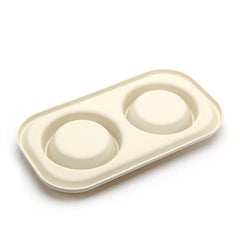 Silicone Dual Bowl Slow Feeder Pet Bowl