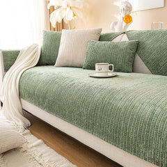 Simple Solid Color Chenille Scratch-resistant Protective Outdoor Garden Sofa Cover