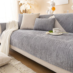 Simple Solid Colour Chenille Scratch-resistant Protective Sofa Cover