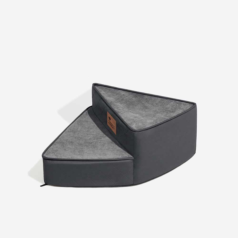 Luxe Water-repellent Faux Leather Removable Spiral Pet Steps - StepEase