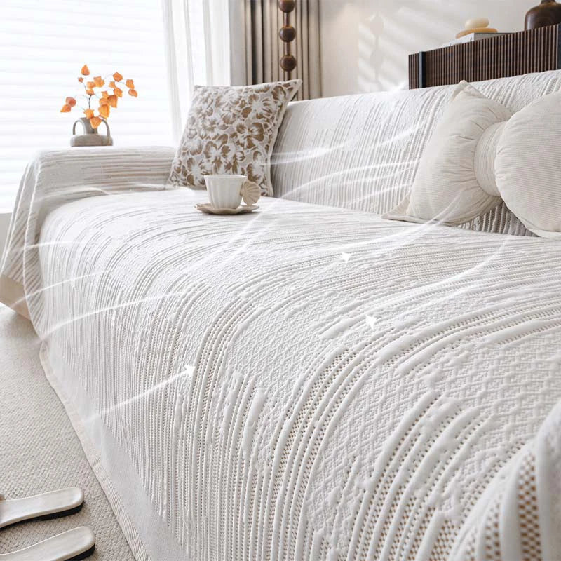 Textured Cooling Breathable Heat-Absorbing Multi-Functional Sofa Throw Blanket  Sofa Cover
