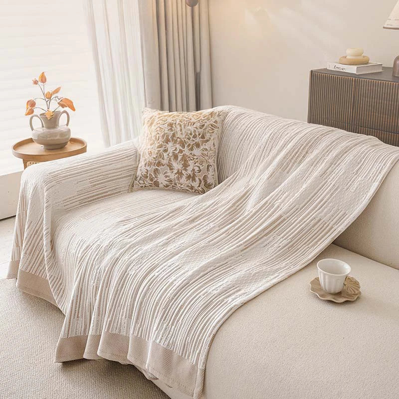 Textured Cooling Breathable Heat-Absorbing Multi-Functional Sofa Throw Blanket  Sofa Cover