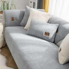 Thick Fuzzy Sherpa Fleece Non-Slip Corner Sofa Cover