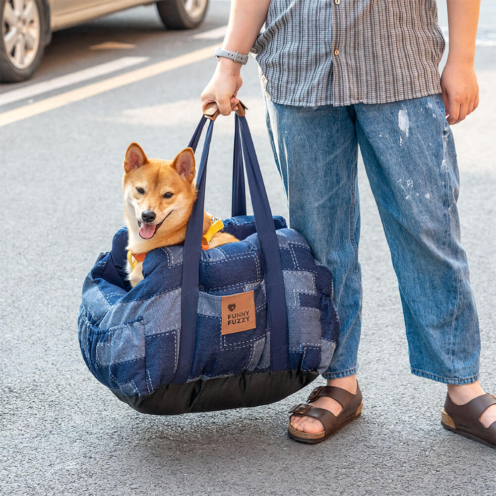 Portable Leisure Outing Pet Booster Dog Car Seat Bed