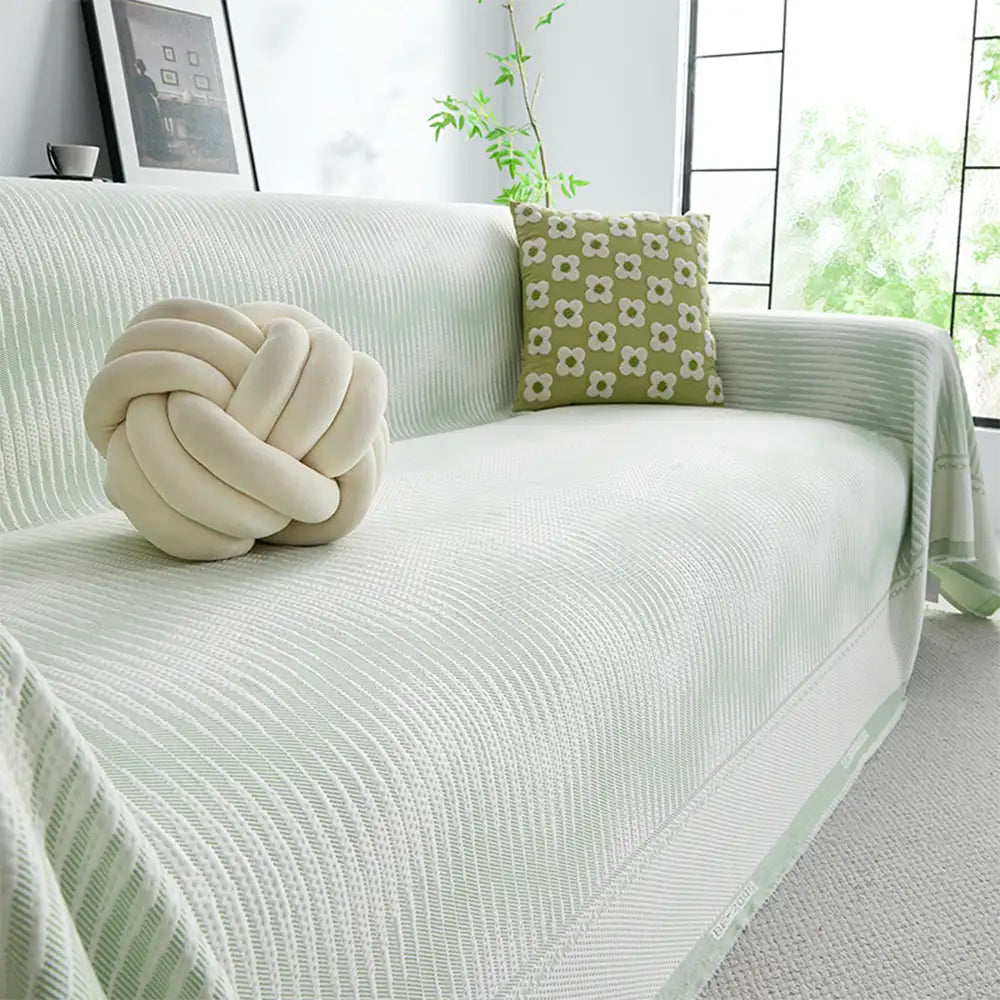 Modern Geometric Cooling Ice Silk Breathable Sofa Throw Blanket Sofa Cover