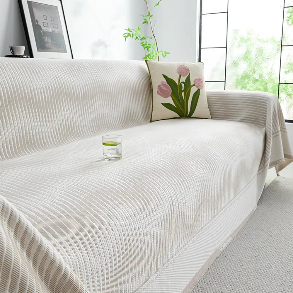 Modern Geometric Cooling Ice Silk Breathable Sofa Throw Blanket Sofa Cover