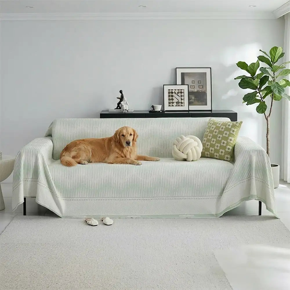 Modern Geometric Cooling Ice Silk Breathable Sofa Throw Blanket Sofa Cover