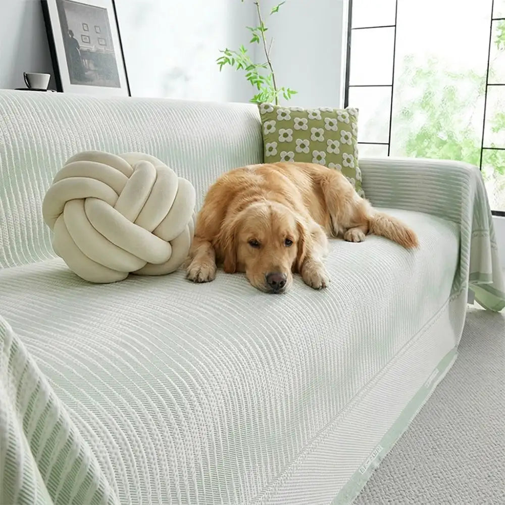 Modern Geometric Cooling Ice Silk Breathable Sofa Throw Blanket Sofa Cover