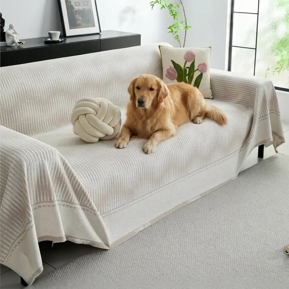 Modern Geometric Cooling Ice Silk Breathable Sofa Throw Blanket Sofa Cover