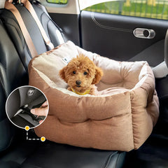 Waterproof ISOFIX Elevated & Thickened Dog Car Seat Bed with ISOFIX System