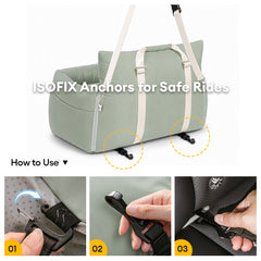 Waterproof ISOFIX Dog Car Seat Bed - First Class