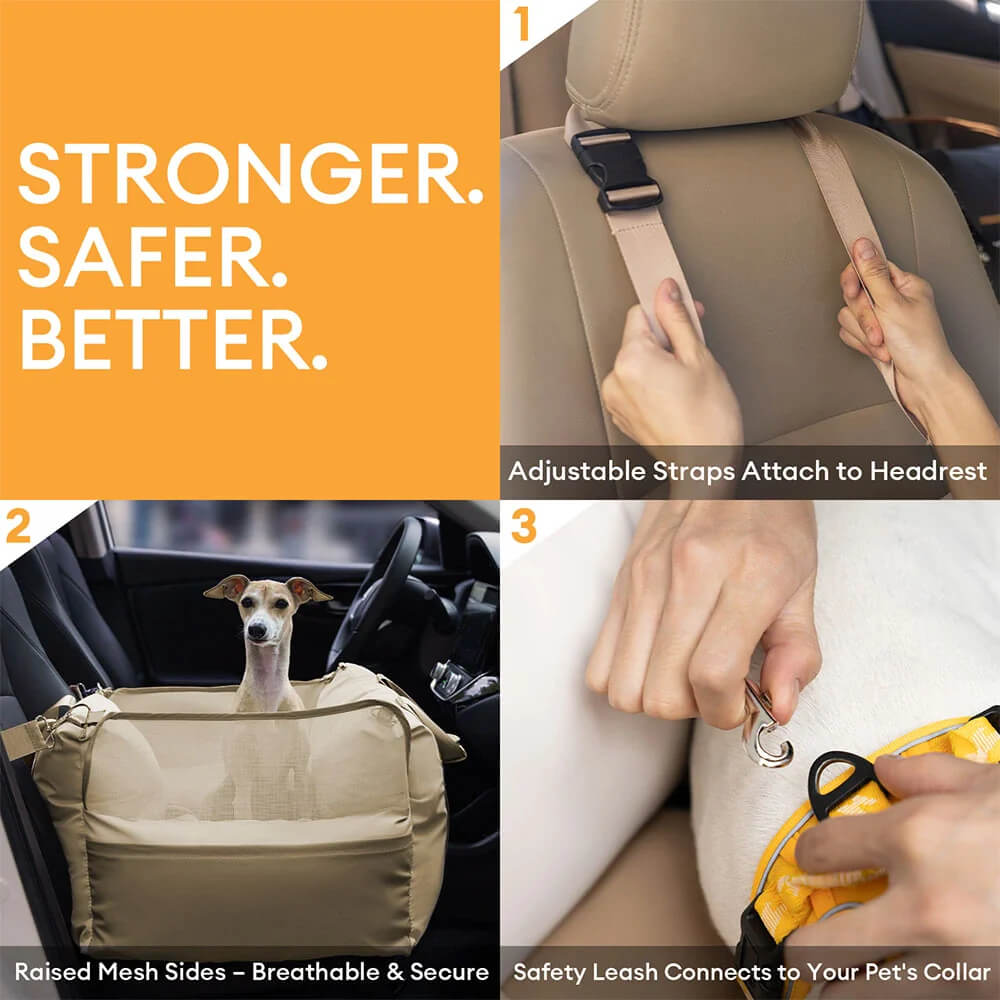 Waterproof Breathable Dog Booster Car Seat- Pup Rover