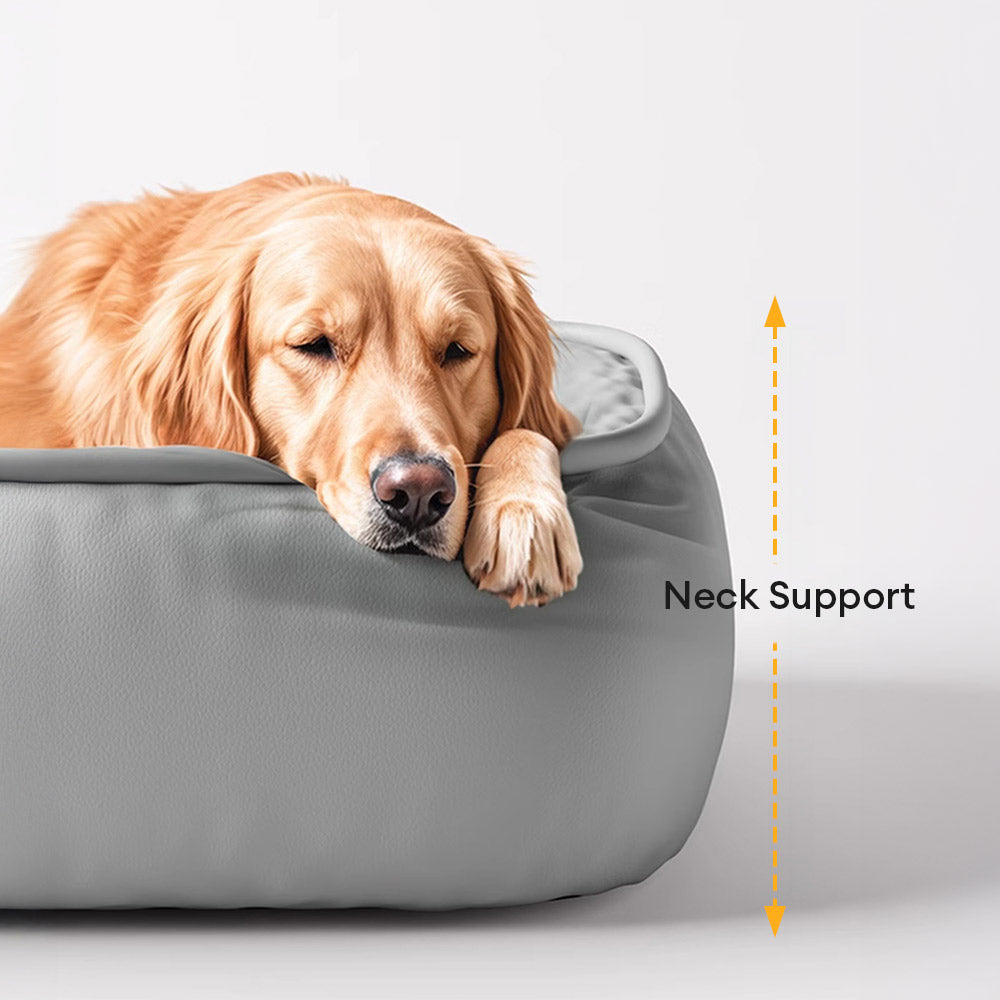 Waterproof Non-stick PU Leather Scratch-resistant Full Support Garden Outdoor Dog Bed
