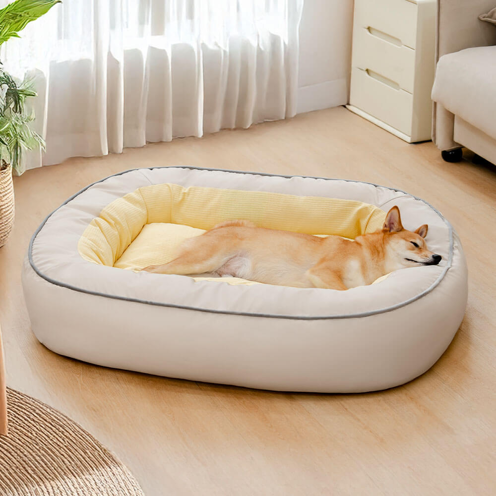 Waterproof Non-stick PU Leather Scratch-resistant Full Support Garden Outdoor Dog Bed