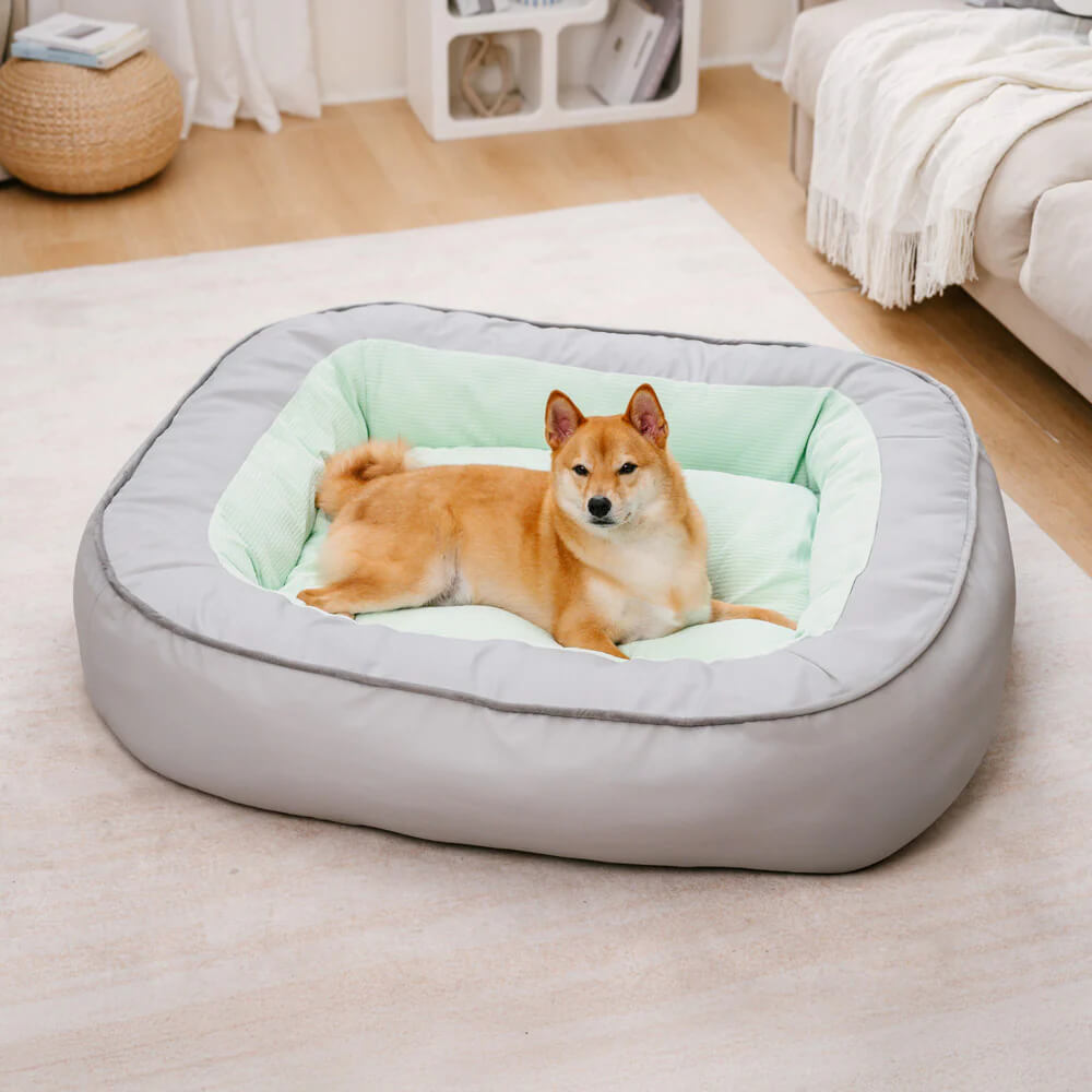 Waterproof Non-stick PU Leather Scratch-resistant Full Support Garden Outdoor Dog Bed